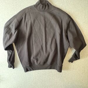 SKIMS Black Mock Neck Sweatshirt